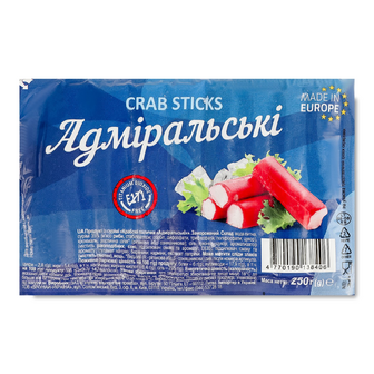 Палички крабові Адміральські заморожені, 250г