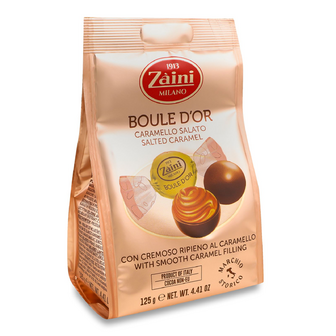 Цукерки Zaini Boule d'oro з солоною карамеллю, 125г