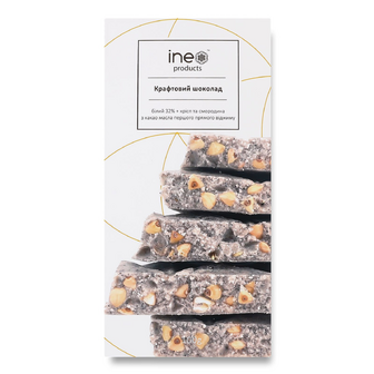 Шоколад білий «Лавка Традицій» Ineo products з кріспами та смородиною, 100г
