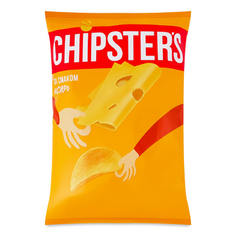 Чипси Chipster's картопляні зі смаком сиру, 100г