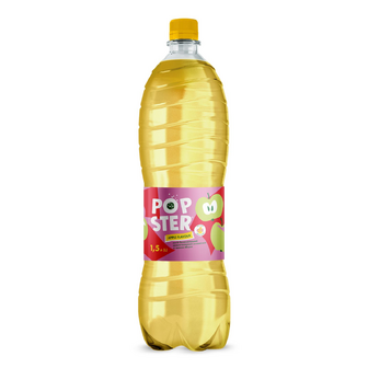 Напій соковмісний Popster зі смаком яблука сильногазований, 1.5л