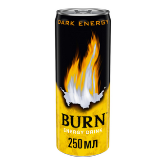 Напій енергетичний Burn Dark еnergy безалкогольний з/б, 0.25л
