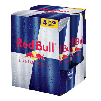 Енергетичний напій Red Bull безалкогольний середньогазований з/б, 4*0.25л