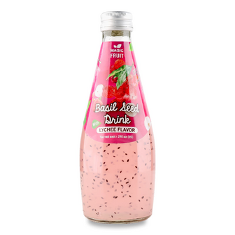 Напій Magic Fruit зі смаком лічі з насінням базиліку, 0.29л