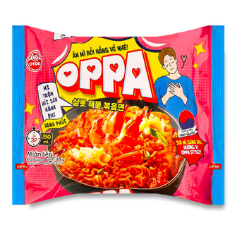 Локшина Otoki Oppa зі смаком морепродуктів та цибулі швидкого приготування, 65г