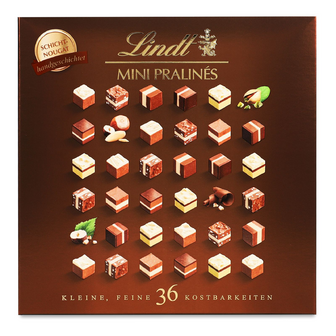 Цукерки Lindt Mini Pralines Schicht-Nougat шоколадні, 165г