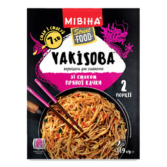 Вермішель Мівіна Yakisoba зі смаком пряної качки, 119г