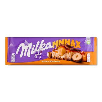 Шоколад Milka з начинкою цілий горіх і карамель, 300г