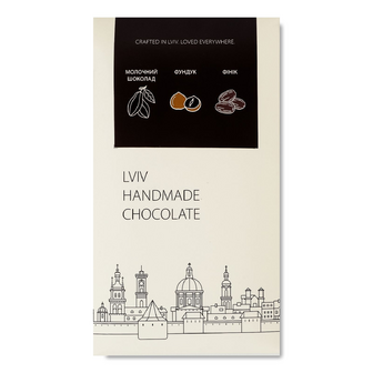 Шоколад молочний Lviv handmade chocolate з горіховою начинкою, 78г