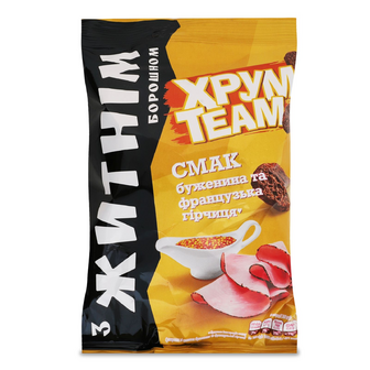 Сухарики ХрумTeam смак буженини та французської гірчиці, 55г