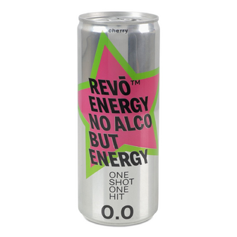 Напій енергетичний Revo Energy Вишня безалкогольний з/б, 0.25л