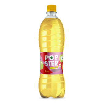 Напій соковмісний Popster зі смаком яблука сильногазований, 1л