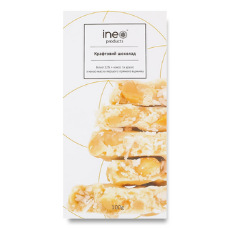 Шоколад білий «Лавка Традицій» Ineo products з кокосом та арахісом, 100г
