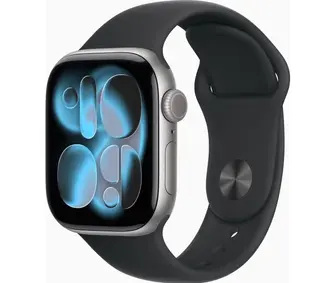 Apple Watch Series 11 GPS 42mm Space Grey Aluminium Case with Black Sport Band - S/M (MEQW4RK/A)
