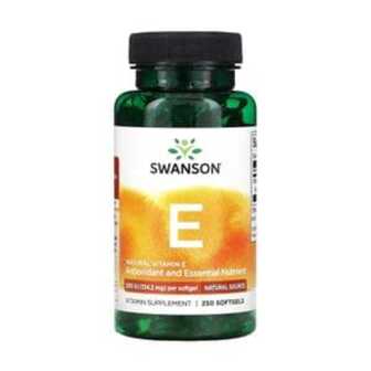 Вітамін E Swanson Natural Vitamin E, 200 МО, 250 гелевих капсул