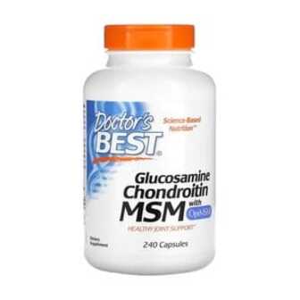 Глюкозамін із хондроїтином і МСМ Doctor's Best Glucosamine Chondroitin MSM with OptiMSM, 240 капсул