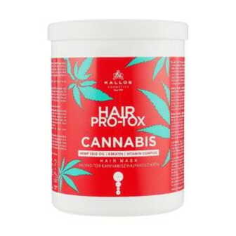 Маска для волосся Kallos Cosmetics Hair Pro-Tox Cannabis Mask з олією насіння конопель, кератином та вітамінним комплексом, 500 мл