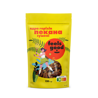 Ядра Feels good горіхів Пекана сушені, 120г