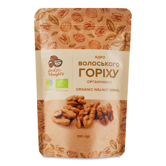 Горіх волоський Їжа для роздумів органічний ядра, 100г