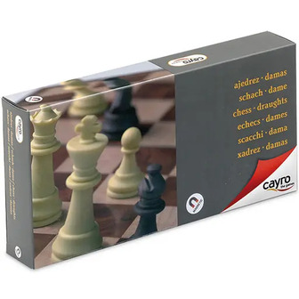 Настільна гра CAYRO магнітна 2 в 1: шахи, шашки поле 24x24 см (453)