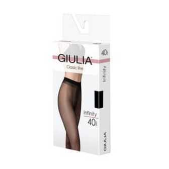 Колготки жіночі Giulia Infinity класичні, без шортиків, 40 DEN, Nero, розмір 2 (Smart Box)