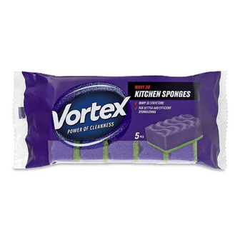 Губки кухонні Vortex 3D wave, 5шт