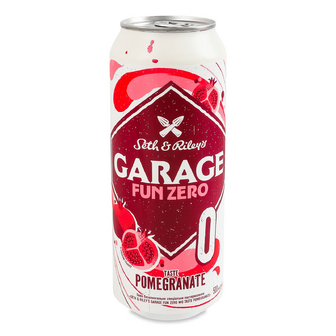 Пиво Seth & Riley's Garage Fun Zero 0% Pomegranate безалкогольне з/б, 0.5л