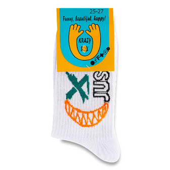Шкарпетки Krazy Sox 1875 білі р.25-27, 1 пара