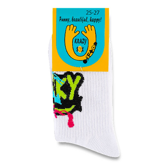 Шкарпетки Krazy Sox 1878 білі р.25-27, 1 пара