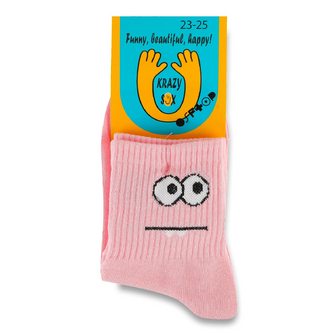 Шкарпетки Krazy Sox 1863 біло-рожеві р.23-25, 2 пари