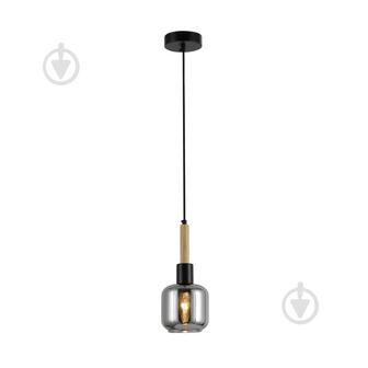 ВИТРИНА! Люстра подвесная ARDERO Denver /E14 черный/дерево BL1411-1