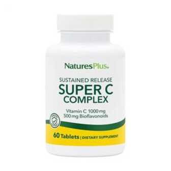 Вітамін C Nature's Plus Super C Complex 1000 мг, Біофлавоноїди 500 мг, 60 таблеток