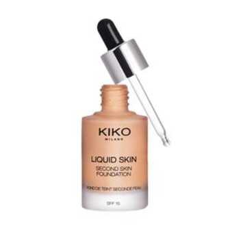 Тональна основа для обличчя Kiko Milano Liquid Skin Second Skin Foundation SPF 15, 70 Warm Beige, 30 мл