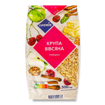 Крупа вівсяна «Премія»® плющена, 500г