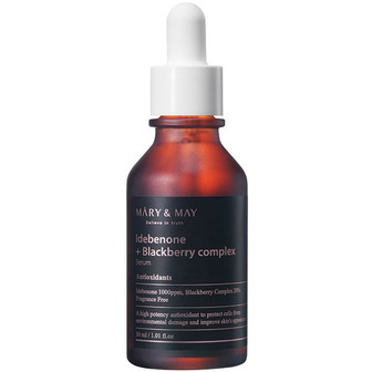 Mary & May Idebenone + Blackberry Complex Serum - Антиоксидантна сироватка для обличчя з ідебеноном та ожиною