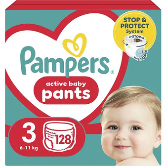 Підгузки-трусики Pampers Active Baby Pants 3 (6-11 кг) 128 шт.