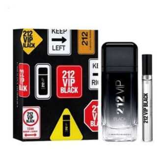 Парфумований набір чоловічий Carolina Herrera 212 VIP Black (парфумована вода, 100 мл + парфумована вода, 10 мл)