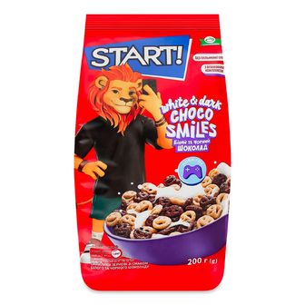 Сніданок Start зерновий смак чорний-білий шоколад, 200г