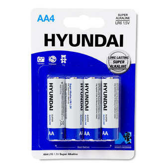 Батарейки Hyundai Super Alkaline AA LR6, 4шт