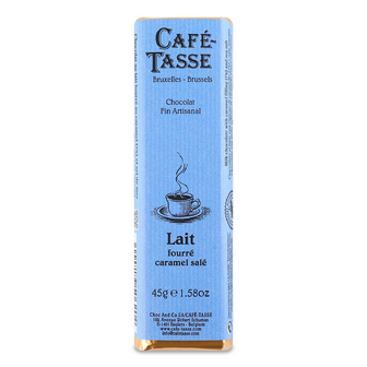 Шоколад молочний Cafe-Tasse з солоною карамеллю, 45г