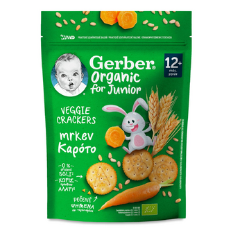 Крекери Gerber Organic пшеничні з морквою для дітей, 100г