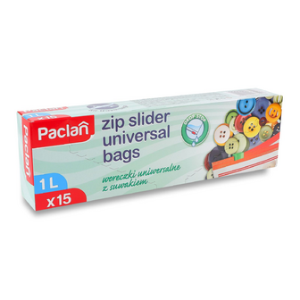 Пакети Paclan з замком-застібкою 1 л, 15шт