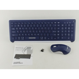 Комплект Maxxter KMS-WCM-01BL-UA Wireless UA Blue (KMS-WCM-01BL-UA)