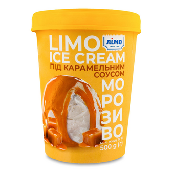 Морозиво «Лімо» з карамельним соусом, відро, 500г