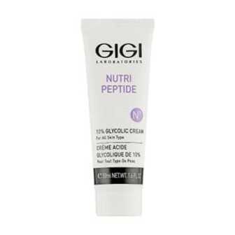 Крем із 10% гліколевою кислотою Gigi Nutri-Peptide 10% Glycolic Cream для всіх типів шкіри обличчя, 50 мл