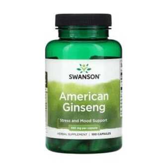 Американський женьшень Swanson American Ginseng, 550 мг, 100 капсул