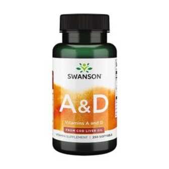 Вітамін A та Д Swanson Vitamin A & D, 250 гелевих капсул
