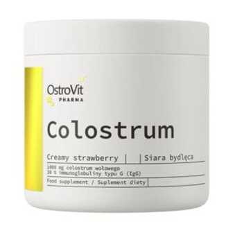 Молозиво OstroVit Pharma Colostrum зі смаком вершкової полуниці, 1000 мг, 100 г