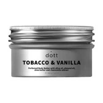 Парфумований батер для тіла Dott Tobacco & Vanilla Perfumed Body Butter з олією оливки, мигдалю, ши та екстрактом ромашки, 200 мл