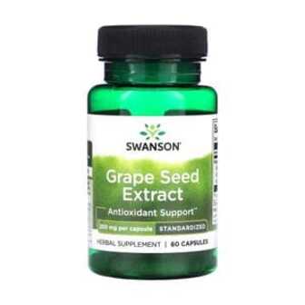 Екстракт виноградних кісточок Swanson Grape Seed Extract 200 мг, 60 капсул